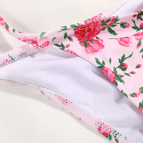 Niki Floral Print Bandeau Bikini - Seldom Seen Styles