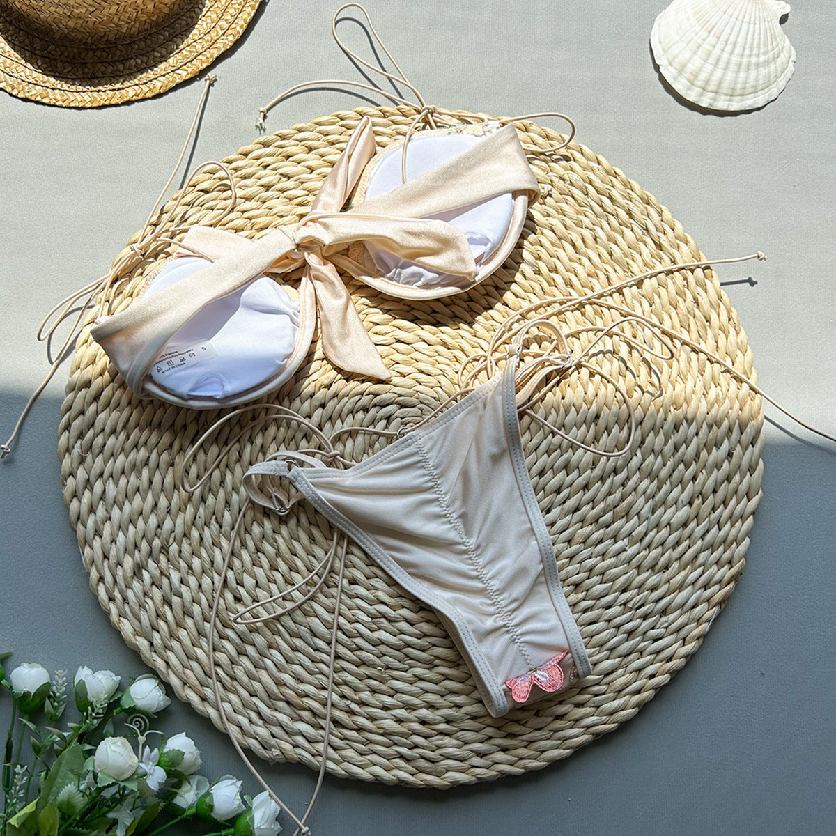 Novalee | Embroidery Split Swimsuit - Seldom Seen Styles