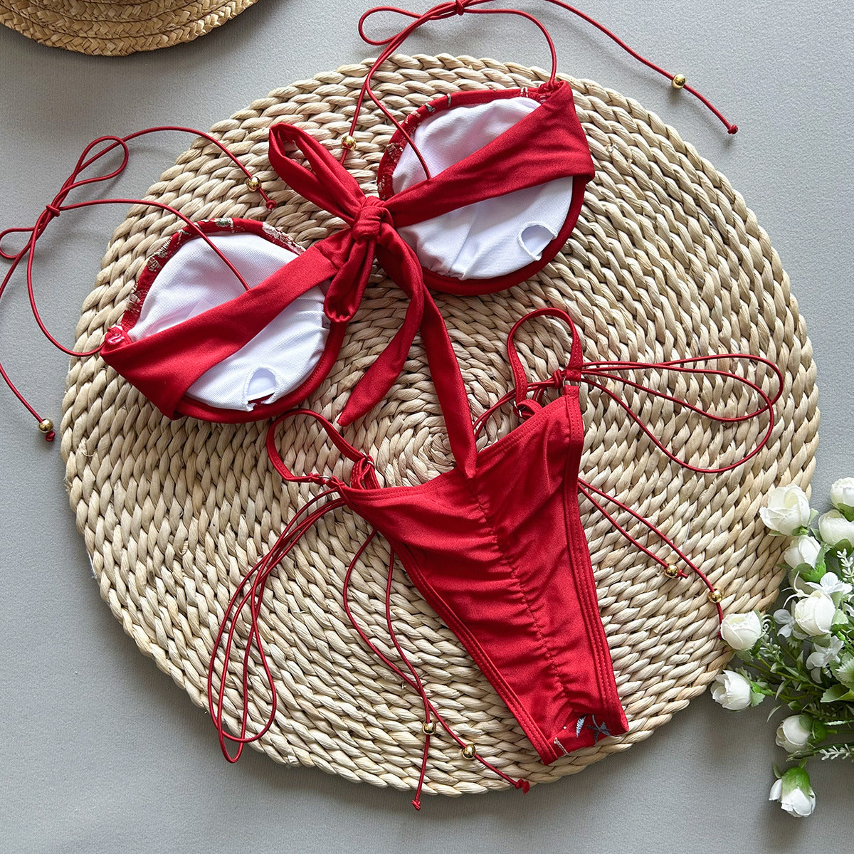 Novalee | Embroidery Split Swimsuit - Seldom Seen Styles