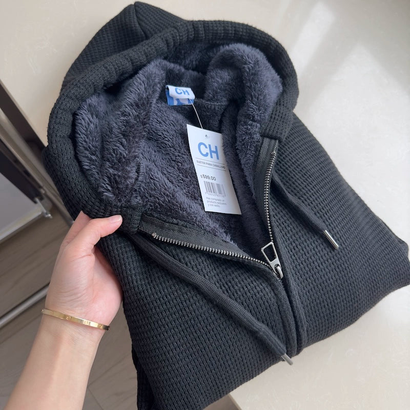 Men's Zip Up Hoodie Heavyweight Winter Sweatshirt Fleece Sherpa Lined Warm Jacket - Seldom Seen Styles