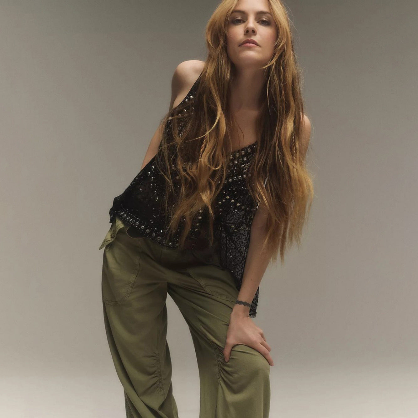 Women Y2K Sequin Mesh Tank Top Glitter Floral Embroidered Cami Crop Top Sleeveless Backless Rhinestone Camisole - Seldom Seen Styles