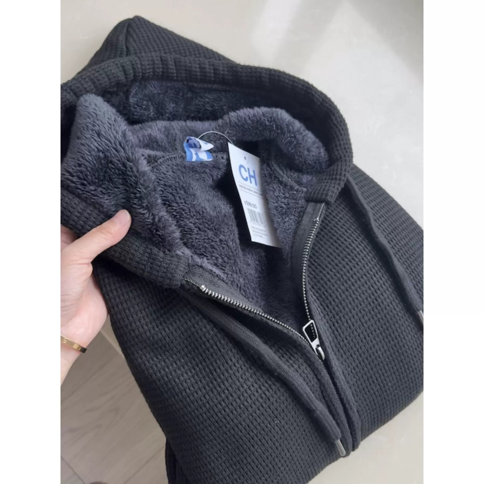 Men's Zip Up Hoodie Heavyweight Winter Sweatshirt Fleece Sherpa Lined Warm Jacket - Seldom Seen Styles