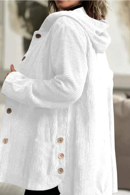 Cordia - Cozy Corduroy Hooded Jacket - Seldom Seen Styles