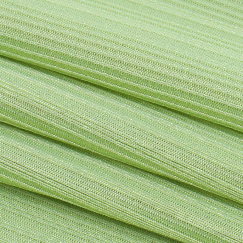 Océane Vêtements -Ophélie Ribbed Plunging V Long Sleeve Mini Dress - Seldom Seen Styles