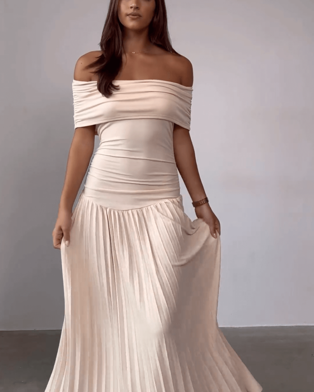 Off Shoulder Maxi Dress - Seldom Seen Styles