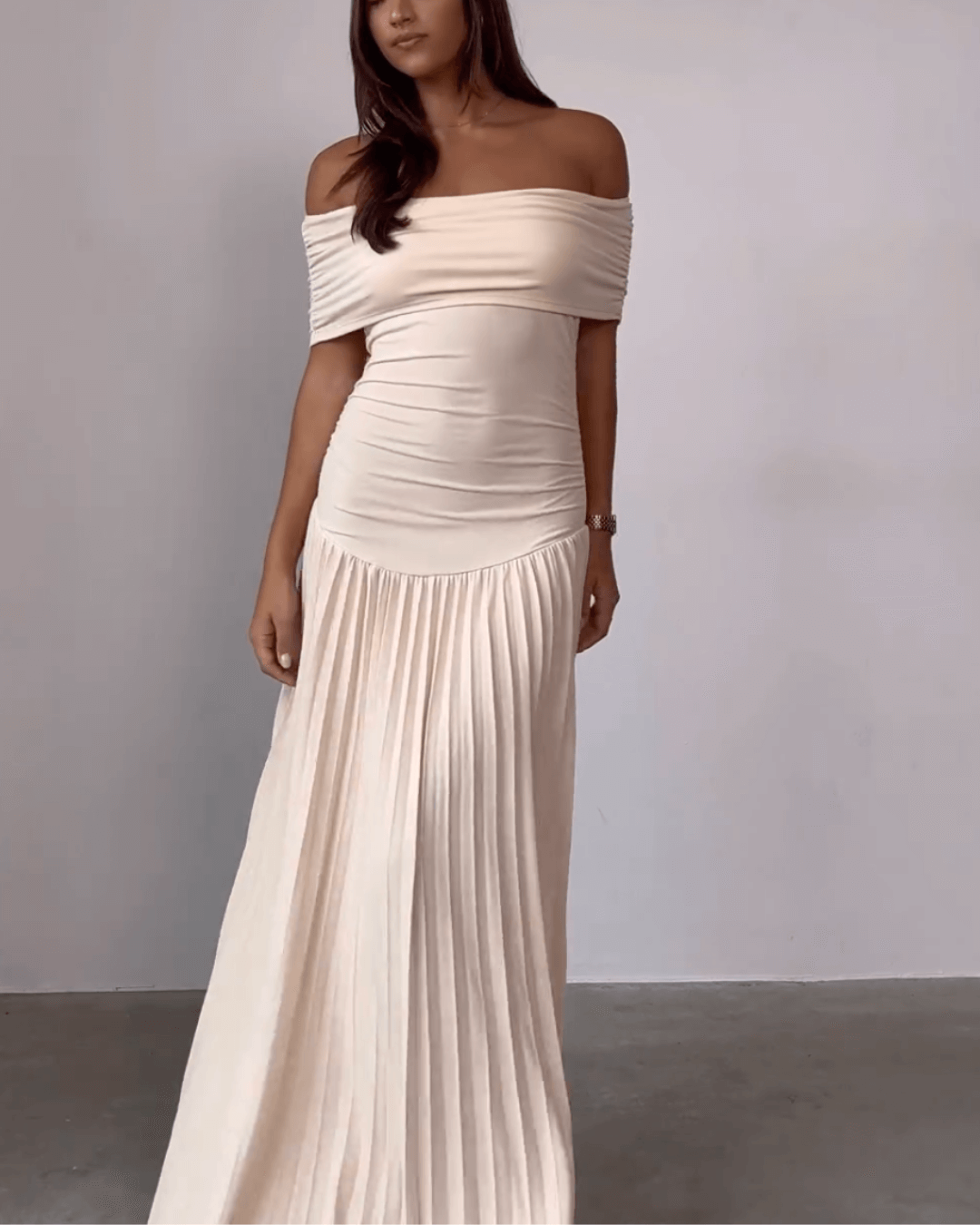 Off Shoulder Maxi Dress - Seldom Seen Styles