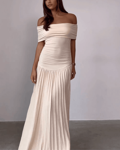 Off Shoulder Maxi Dress - Seldom Seen Styles