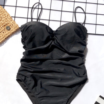 One Piece Swimsuit for Women Tummy Control Push Up 1 Piece Bathing Suits Ruched Swimwear Adjustable Straps Monokini - Seldom Seen Styles