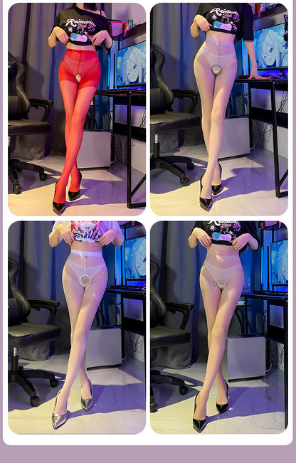 Open Crotch Pantyhose Women Sexy No-Removal Thin Flesh Tone Erotic Lingerie Tights Open Crotch Black Stockings - Seldom Seen Styles
