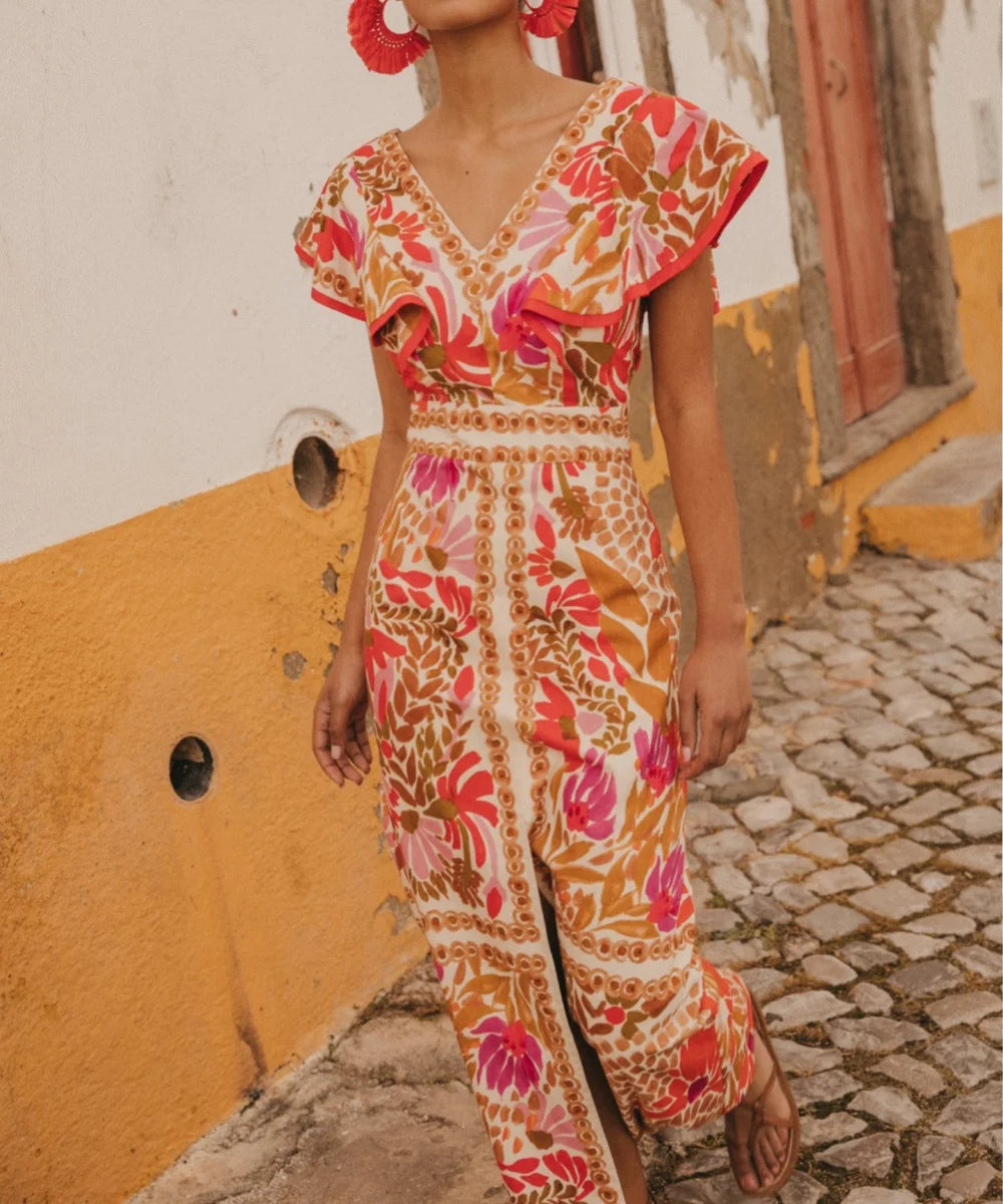 Passionate Flower Totem Maxi Dress - Seldom Seen Styles