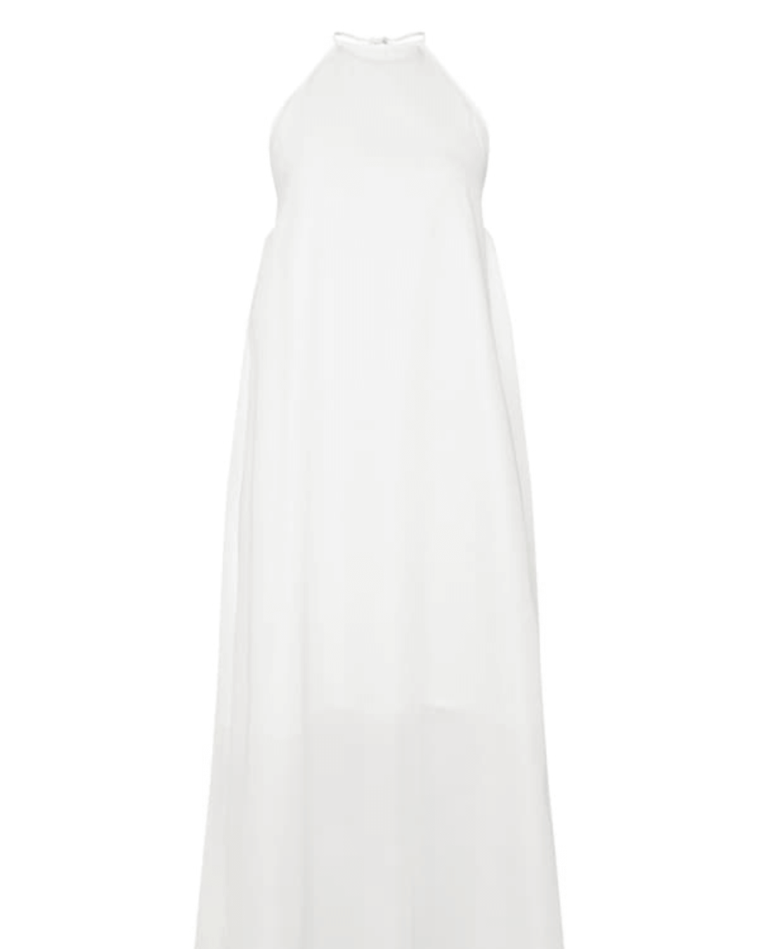 Petite White Halterneck Scoop Back Maxi Dress - Seldom Seen Styles