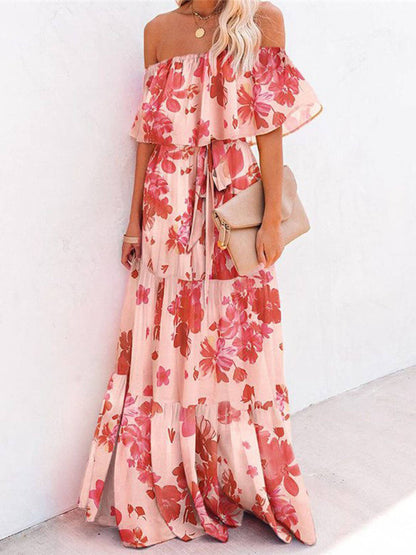 Printed Wrap Maxi Dress - Seldom Seen Styles
