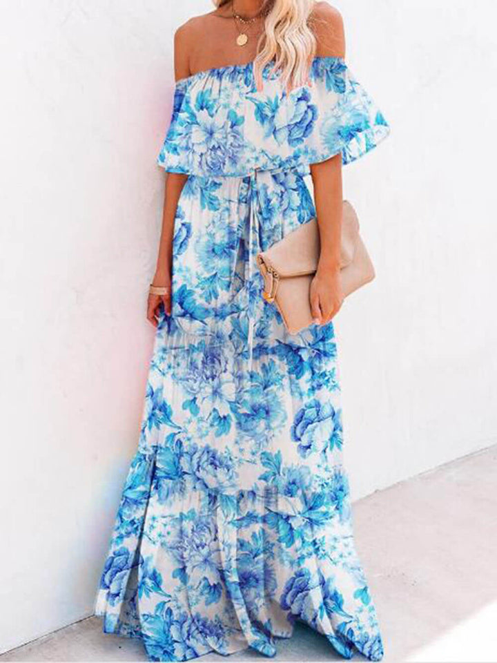 Printed Wrap Maxi Dress - Seldom Seen Styles