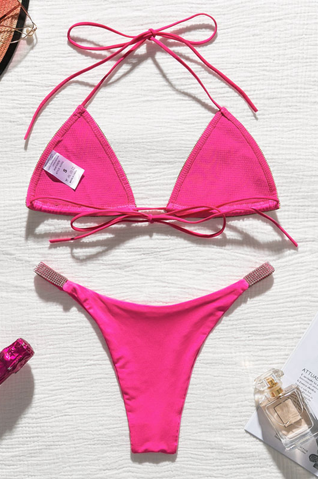 Bandage Rhinestone Bikini Set - Seldom Seen Styles