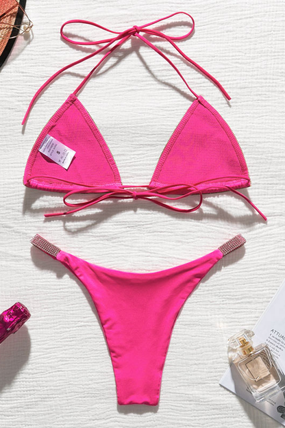 Bandage Rhinestone Bikini Set - Seldom Seen Styles