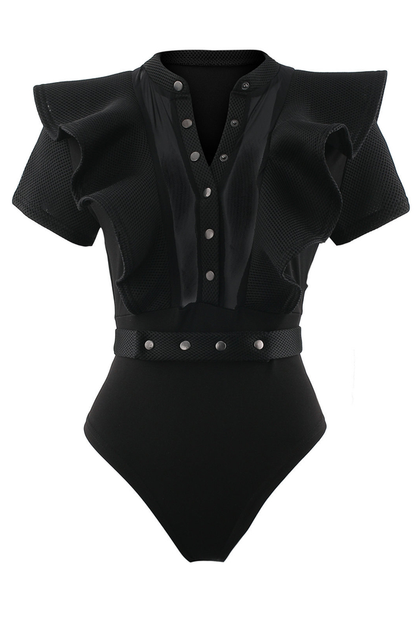 Goth Sissy Party Ruffle Bodysuit - Seldom Seen Styles