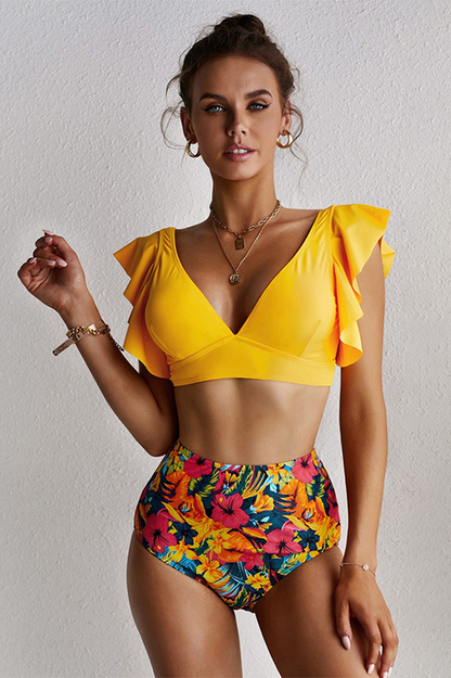 High Waist Push-Up Swimsuit - Seldom Seen Styles