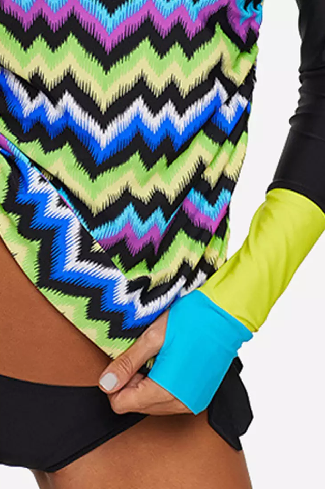 Vansa Printed Long Sleeve Swimsuit Set - Seldom Seen Styles