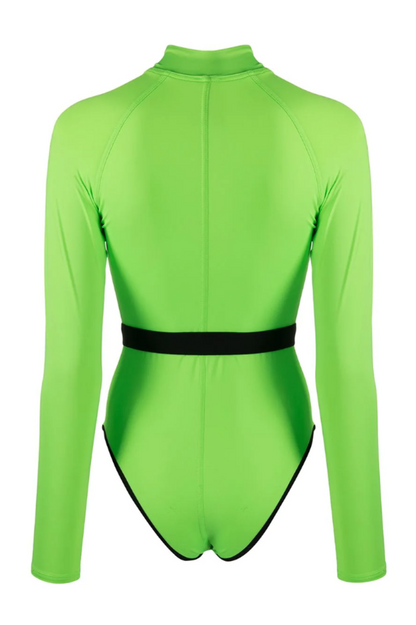 Surf-Up Neon Belted Swimsuit - Seldom Seen Styles