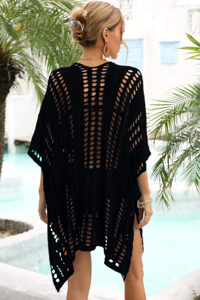 Side Slit Dolman Sleeve Cover-Up - Seldom Seen Styles