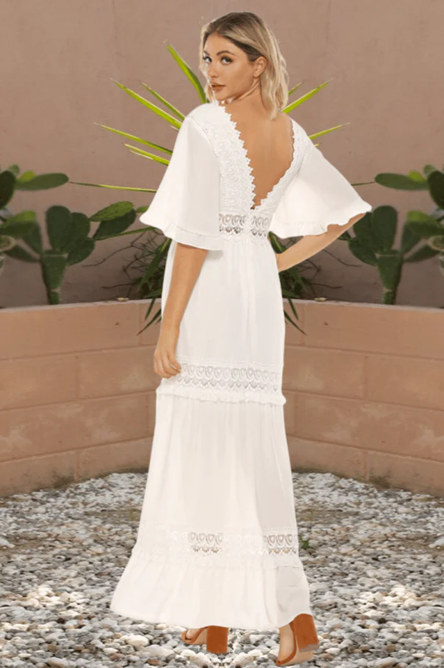 Chic White Boho Dress - Seldom Seen Styles
