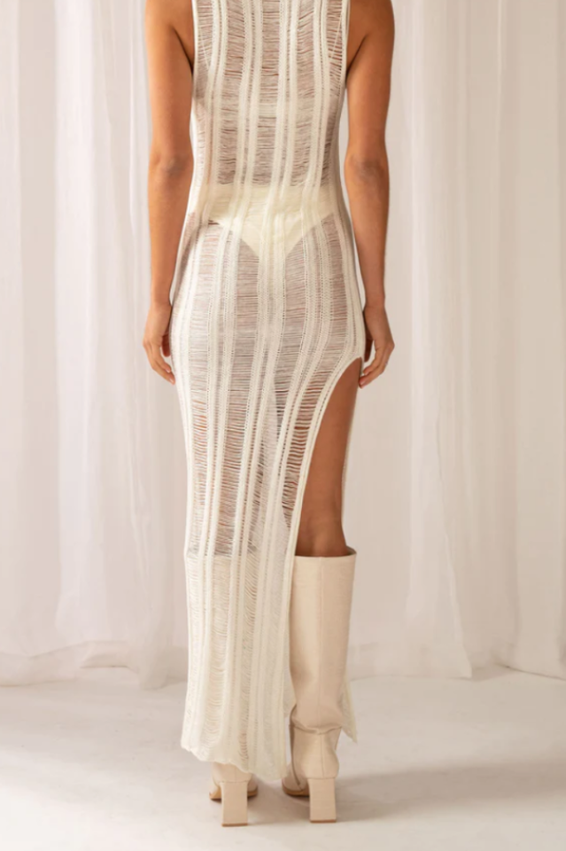Perri Ladder Knit Maxi Dress - Seldom Seen Styles