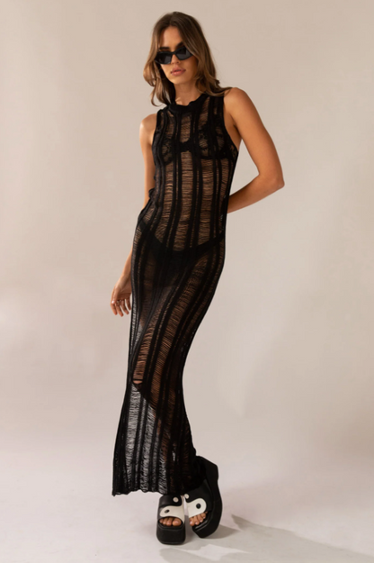 Perri Ladder Knit Maxi Dress - Seldom Seen Styles