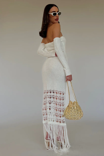 Rona Knitted Tassel Maxi Dress - Seldom Seen Styles