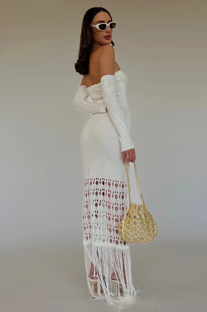 Rona Knitted Tassel Maxi Dress - Seldom Seen Styles