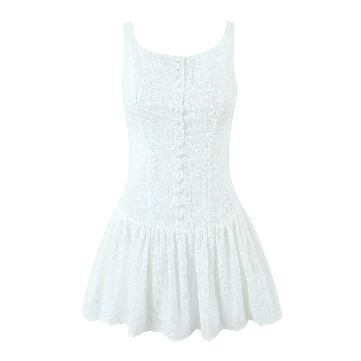 ROSA MINI DRESS White Embroidered Dress - Seldom Seen Styles