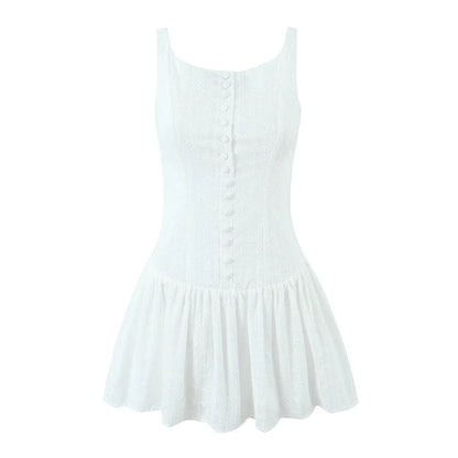 ROSA MINI DRESS White Embroidered Dress - Seldom Seen Styles
