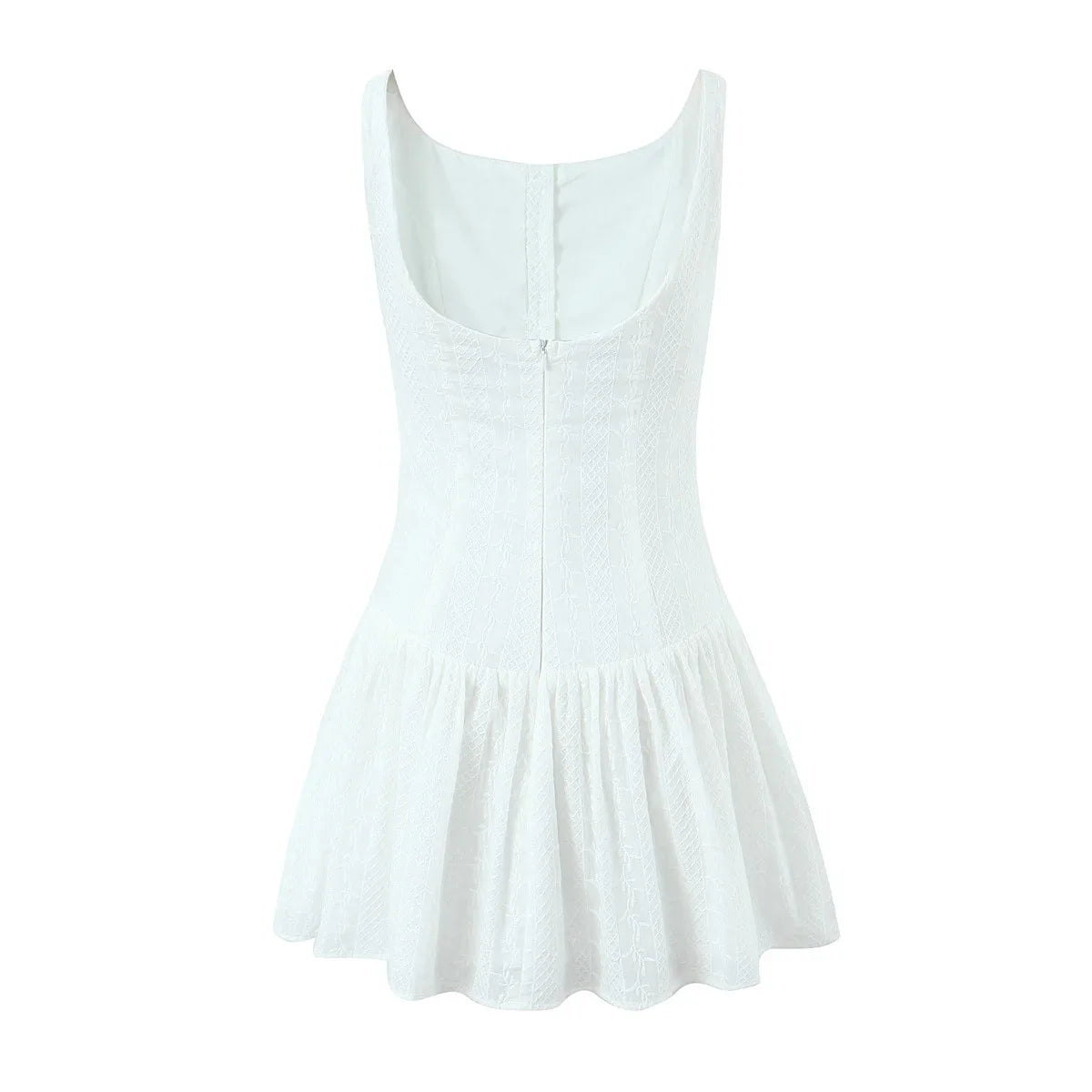 ROSA MINI DRESS White Embroidered Dress - Seldom Seen Styles