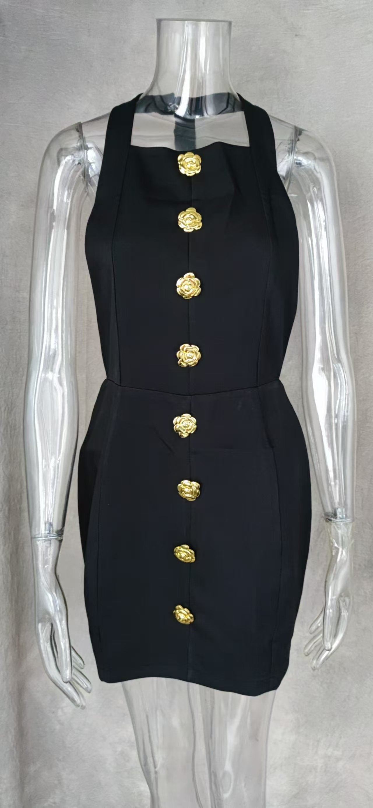 Rebecca Halter Backless Mini Dress Pink Fresh Sweet Style Women's Dress - Seldom Seen Styles