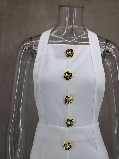 Rebecca Halter Backless Mini Dress Pink Fresh Sweet Style Women's Dress - Seldom Seen Styles