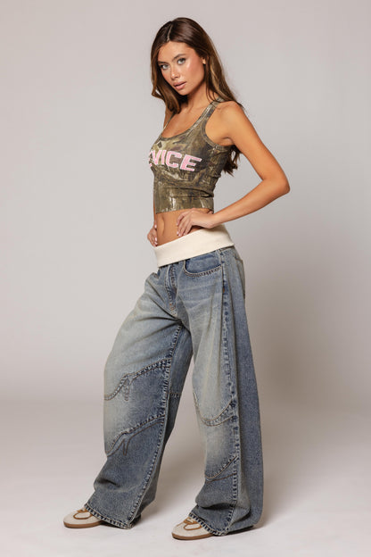 Vice Jean Blue Crest Retro Baggy Overcast Jeans