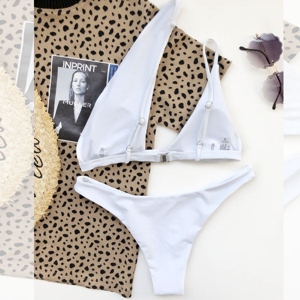 Rhonda Asymmetrical One Shoulder Bikini Set - Seldom Seen Styles