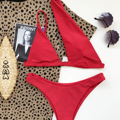 Rhonda Asymmetrical One Shoulder Bikini Set - Seldom Seen Styles