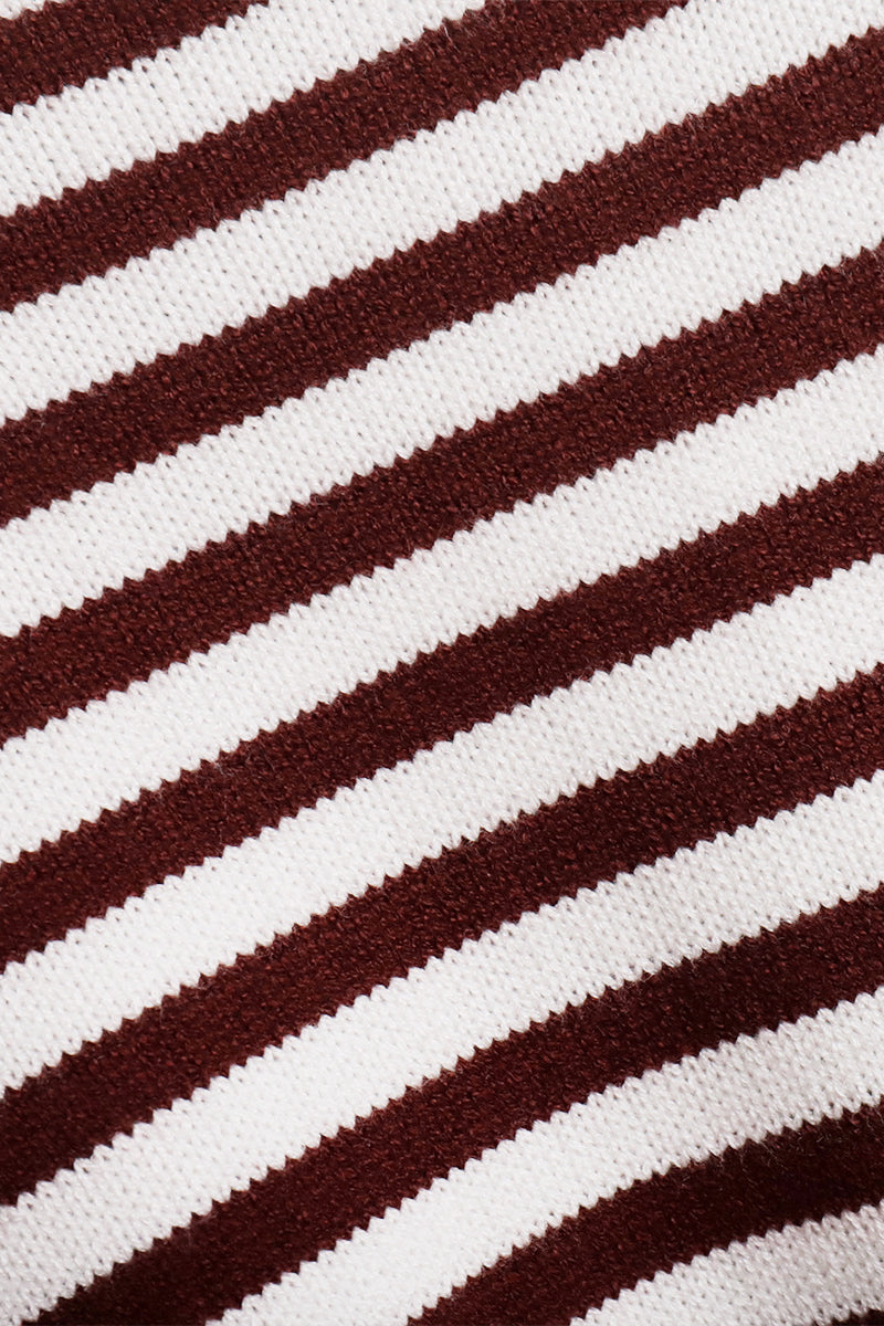 Ribbed Colorblock Striped Knit Sweater Womens Striped  Sweatshirt Color Block Crew Neck Long Sleeve Casual Loose Pullover Top Y2K - Seldom Seen Styles