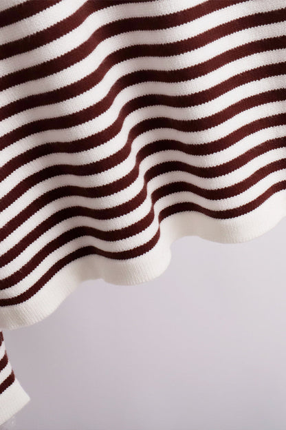 Ribbed Colorblock Striped Knit Sweater Womens Striped  Sweatshirt Color Block Crew Neck Long Sleeve Casual Loose Pullover Top Y2K - Seldom Seen Styles