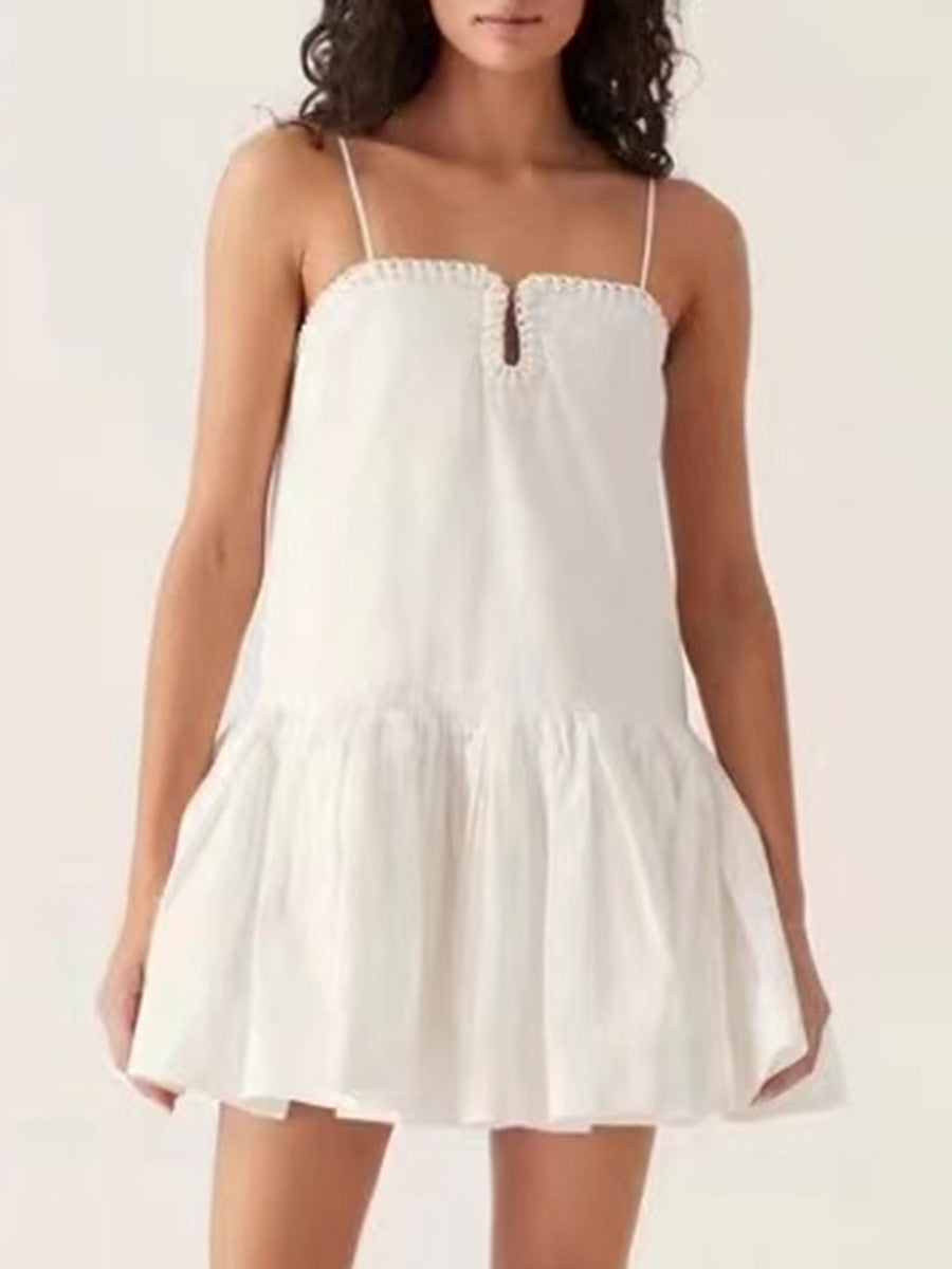 Rilia Halter Printed Mini Dress Ruffle Strap Dress - Seldom Seen Styles