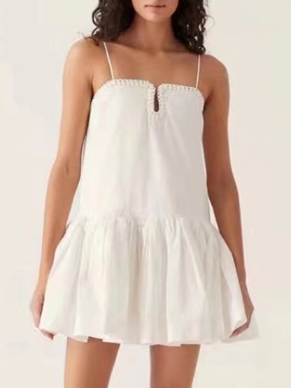 Rilia Halter Printed Mini Dress Ruffle Strap Dress - Seldom Seen Styles