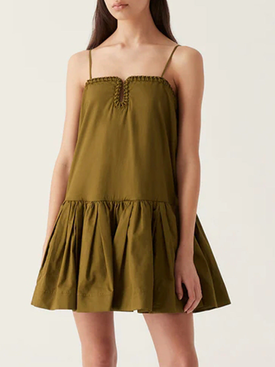 Rilia Halter Printed Mini Dress Ruffle Strap Dress - Seldom Seen Styles