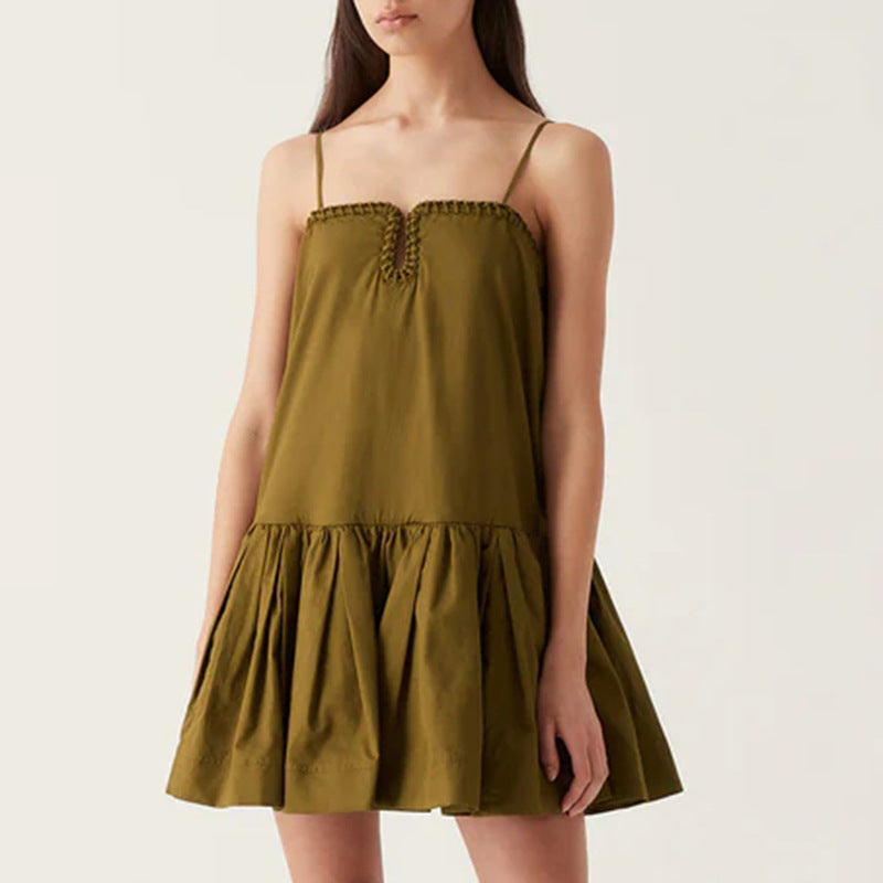 Rilia Halter Printed Mini Dress Ruffle Strap Dress - Seldom Seen Styles