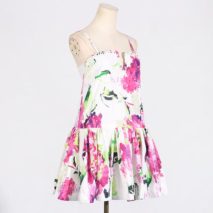 Rilia Halter Printed Mini Dress Ruffle Strap Dress - Seldom Seen Styles