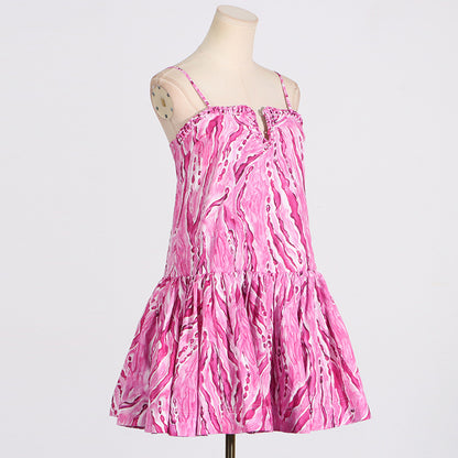 Rilia Halter Printed Mini Dress Ruffle Strap Dress - Seldom Seen Styles