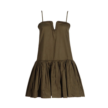 Rilia Halter Printed Mini Dress Ruffle Strap Dress - Seldom Seen Styles