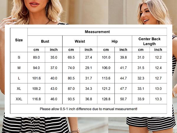 Rompers for Women Summer Sleeveless Scoop Neck Tank Top Casual Short Jumpsuit Rompers with Pockets - Seldom Seen Styles