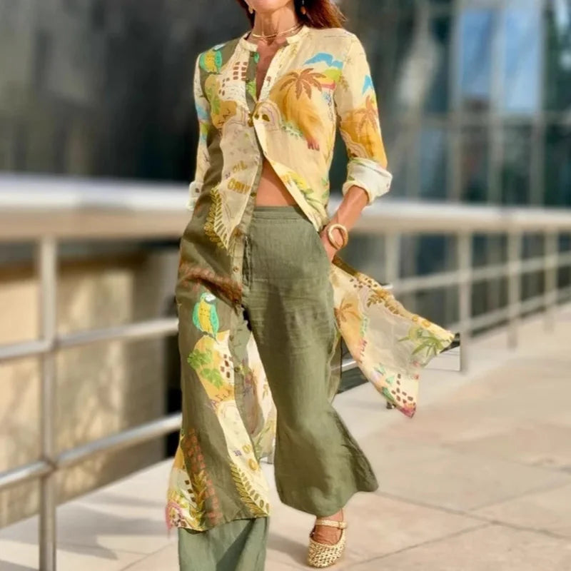 Miréliane – Ensemble coordonné en lin élégant - Seldom Seen Styles