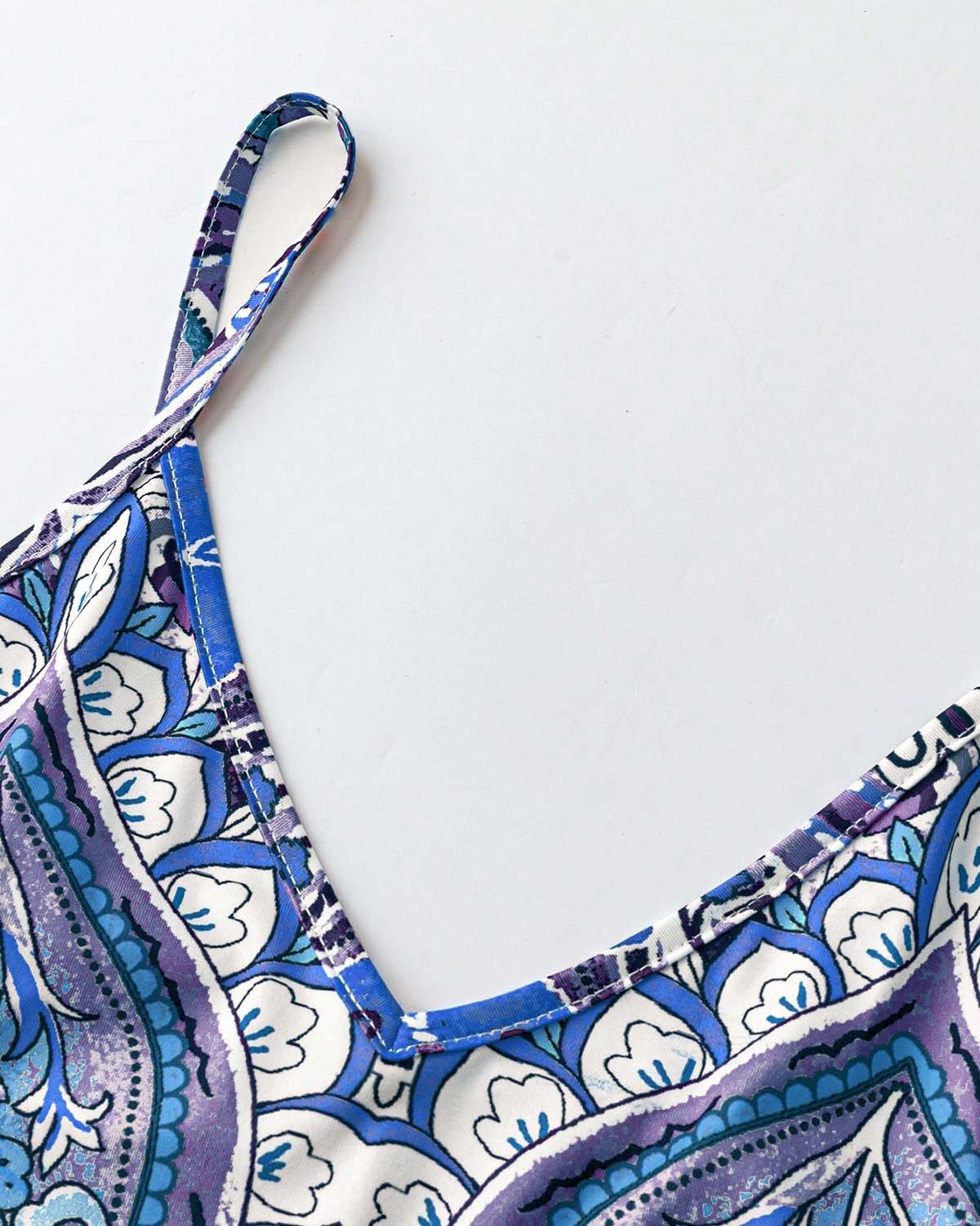 Women's Summer Paisley Floral Maxi Dress V Neck Loose Flowy Vacation Boho Long Sundress - Seldom Seen Styles