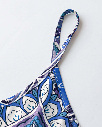 Women's Summer Paisley Floral Maxi Dress V Neck Loose Flowy Vacation Boho Long Sundress - Seldom Seen Styles